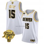 Camiseta Denver Nuggets Nikola Jokic NO 15 Ciudad 2023 NBA Finals Blanco